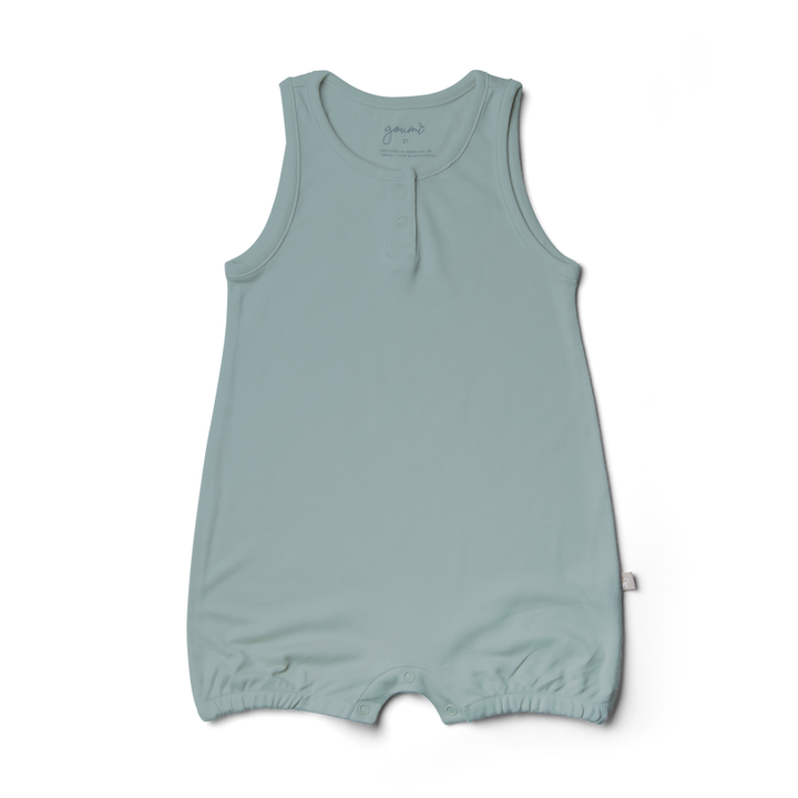 Bamboo Organic Cotton Romper - Sea Glass