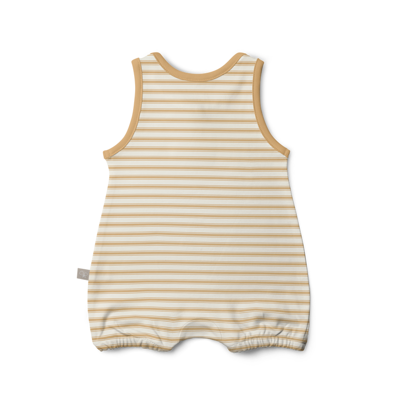 Bamboo Organic Cotton Romper - Sun Stripe