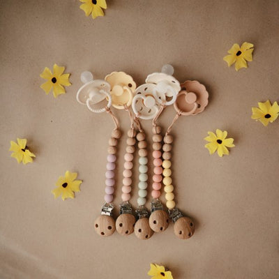 Silicone Pacifier Clip | Eva (Muted Yellow)