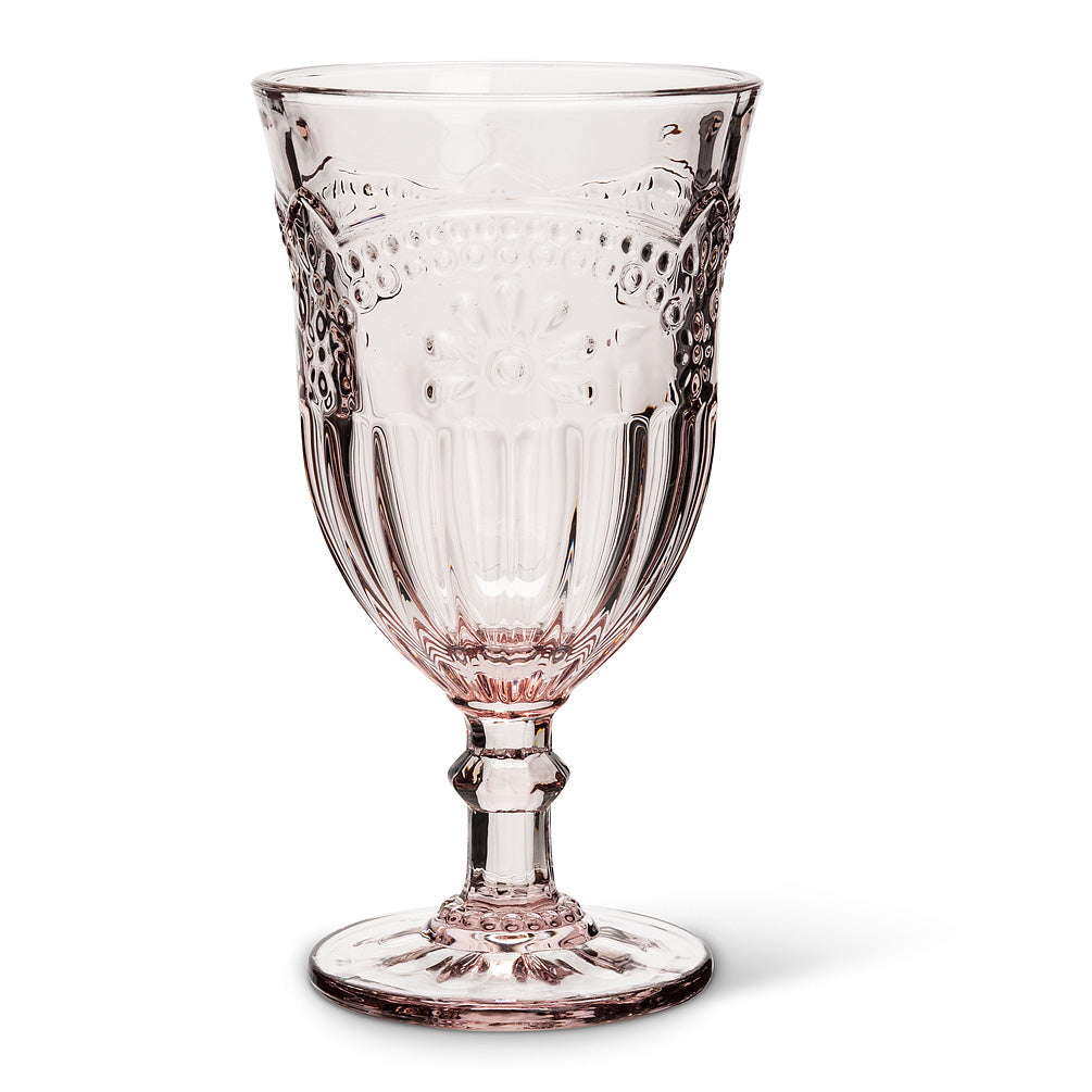 Flower Wine Glass - Pink, 6.5"