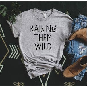 Portage & Main | Ladies Raising Them Wild Tee - Grey