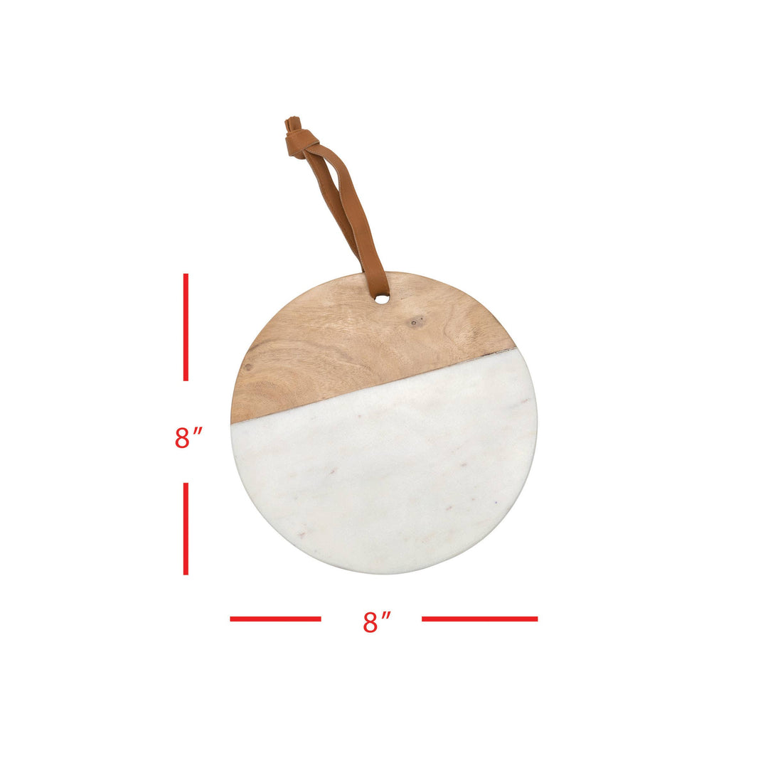Round White Marble Cutting Board