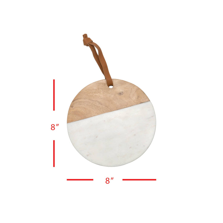 Round White Marble Cutting Board