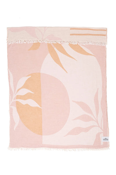 Tofino Towel | Terra Botanical Throw - Mustard/Rose Smoke