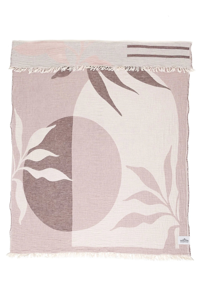Tofino Towel | Terra Botanical Throw - Wine/Rose Smoke