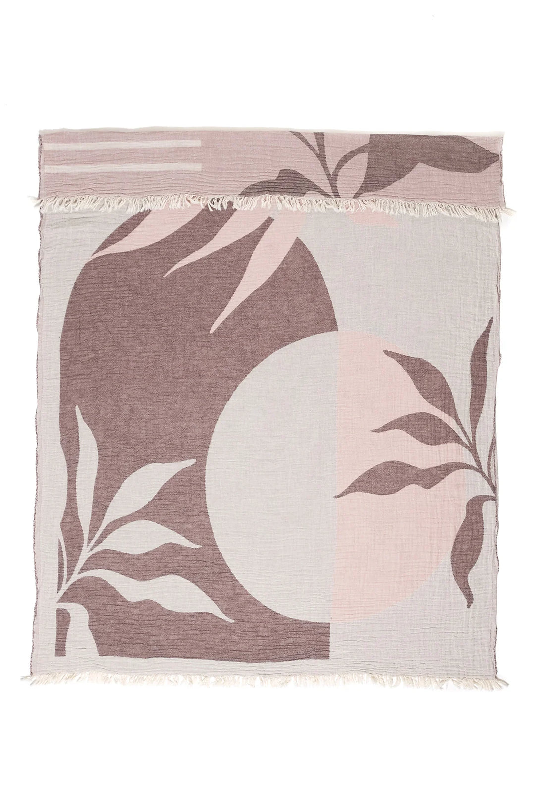 Tofino Towel | Terra Botanical Throw - Wine/Rose Smoke