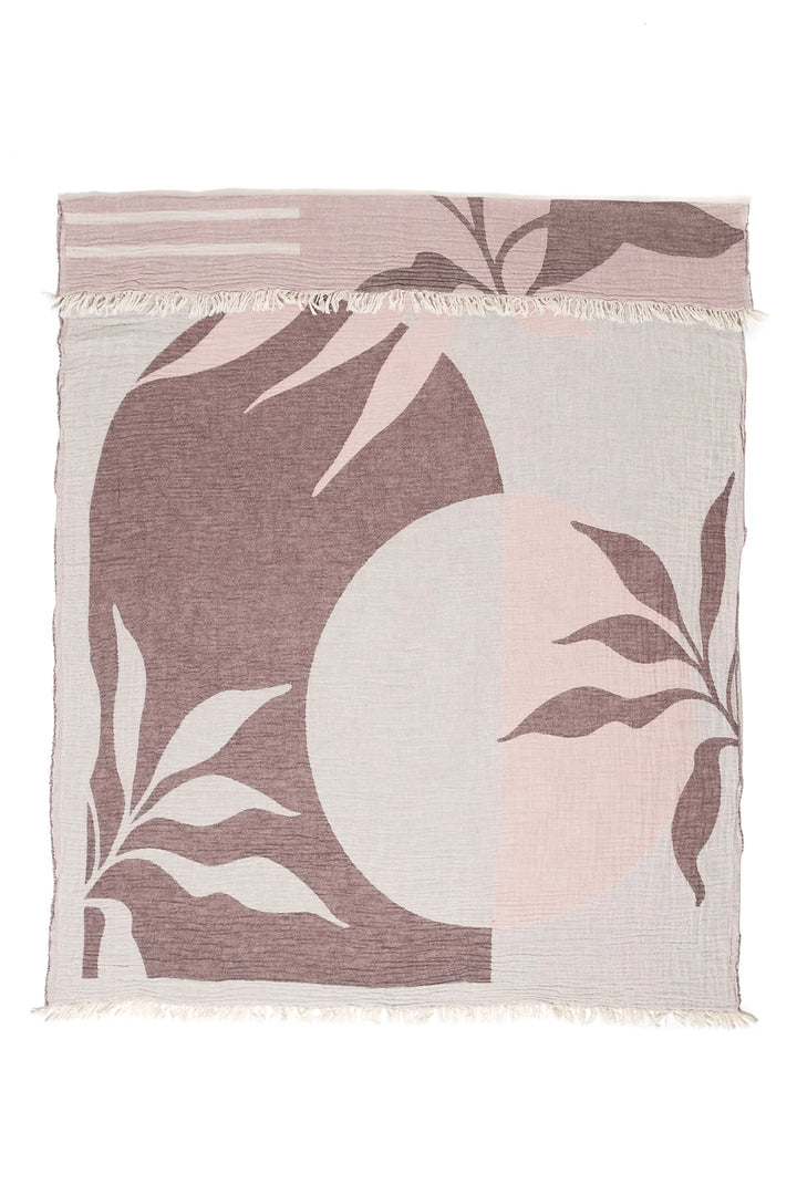 Tofino Towel | Terra Botanical Throw - Wine/Rose Smoke