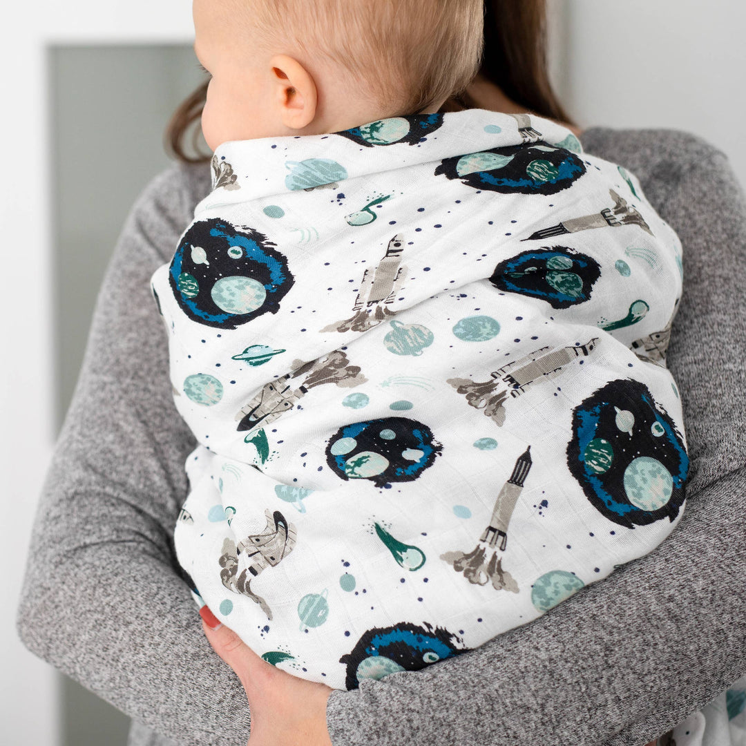 Space Oh-So-Soft Single Muslin Swaddle Blanket