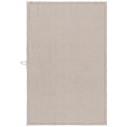 Hemstitch Linen Towel - Natural