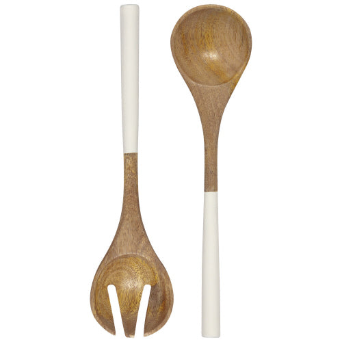 Set of 2 Salad Servers - Mango White
