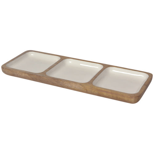 Mango Wood Divided Dish