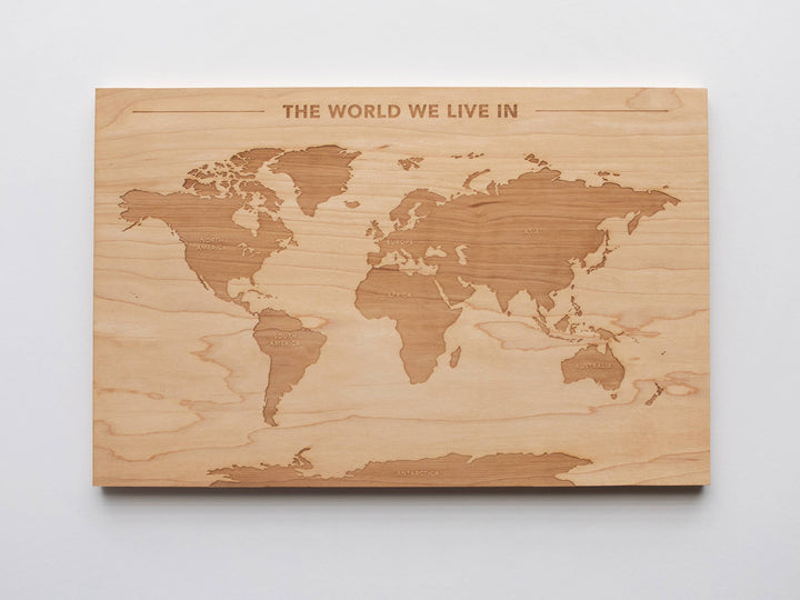 Wooden World Map